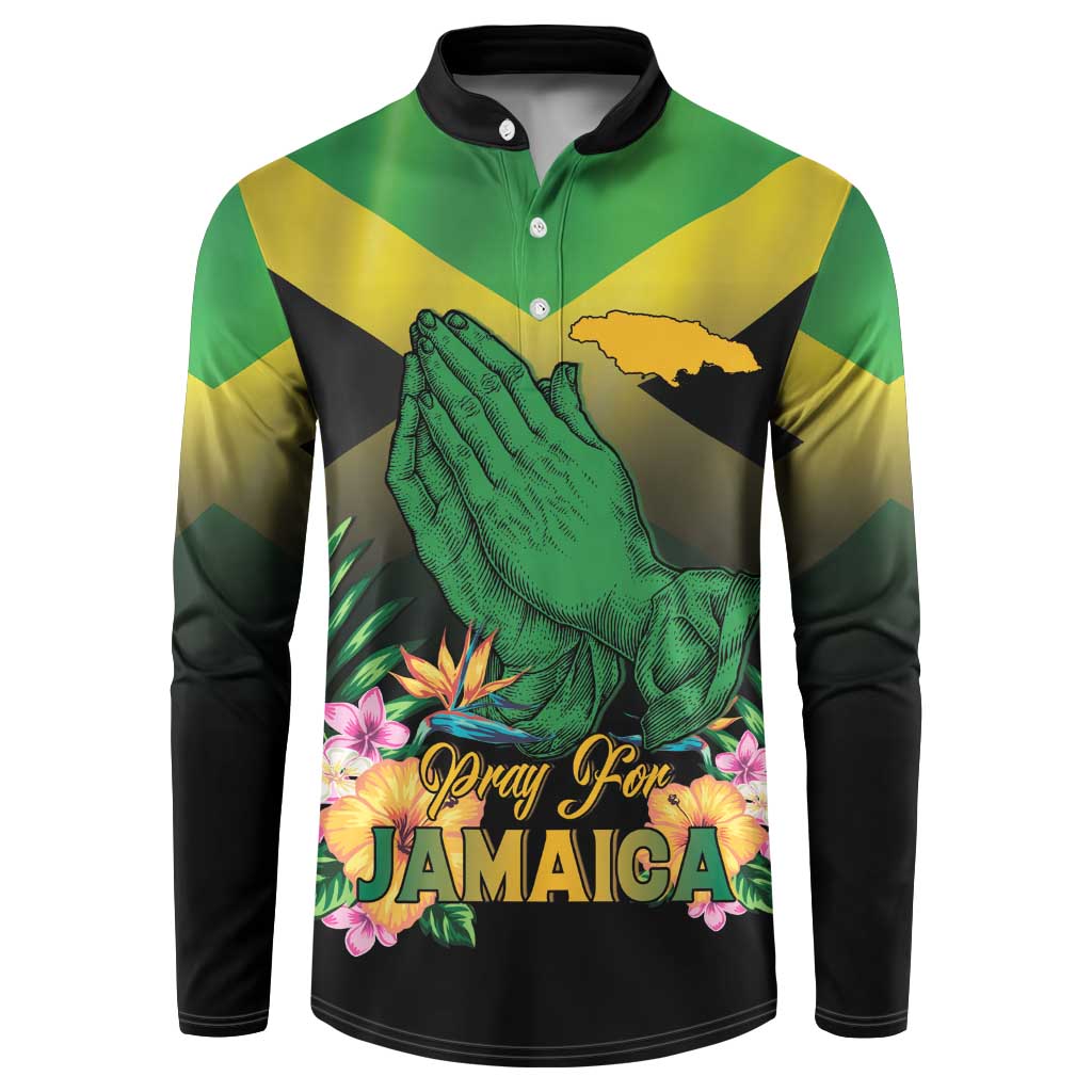 Personalized Pray For Jamaica Button Sweatshirt Jamaica Strong