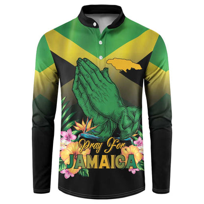Personalized Pray For Jamaica Button Sweatshirt Jamaica Strong