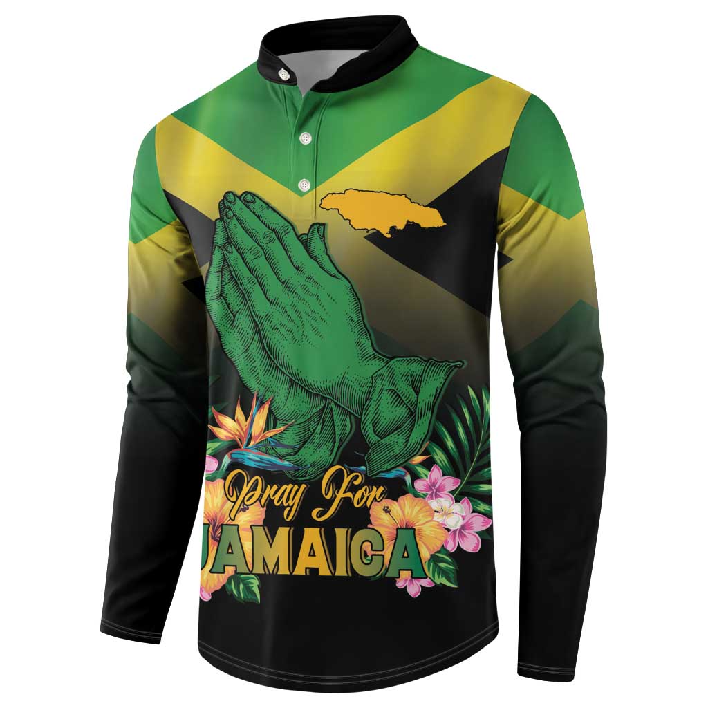 Personalized Pray For Jamaica Button Sweatshirt Jamaica Strong