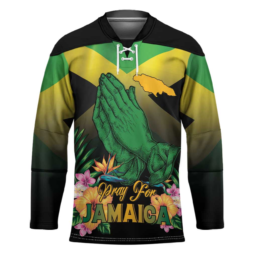 Personalized Pray For Jamaica Hockey Jersey Jamaica Strong