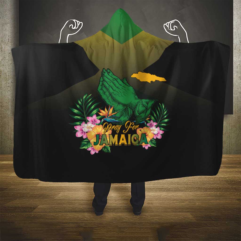 Jamaica Hooded Blanket Stay Strong - Stay Safe - African Pride