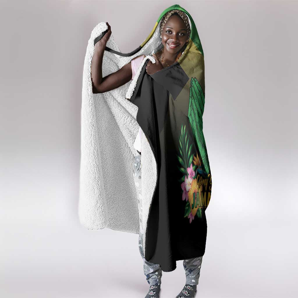 Jamaica Hooded Blanket Stay Strong - Stay Safe - African Pride