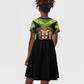 Personalized Jamaica Kid Short Sleeve Dress Stay Strong - Stay Safe - African Pride