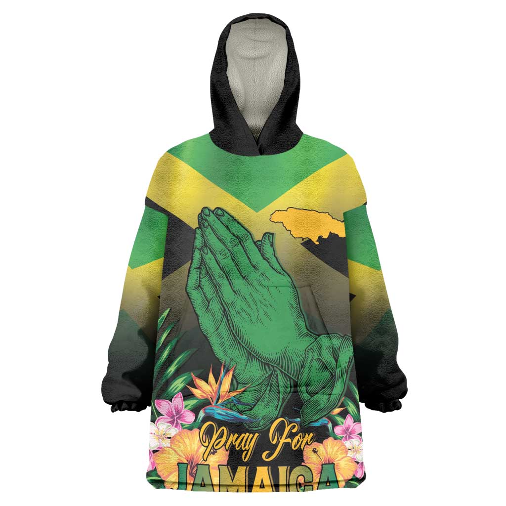 Personalized Jamaica Kid Wearable Blanket Hoodie Stay Strong - Stay Safe - African Pride