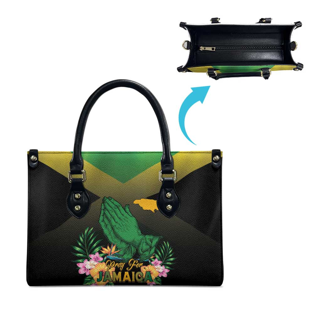 Pray For Jamaica Leather Bag Jamaica Strong