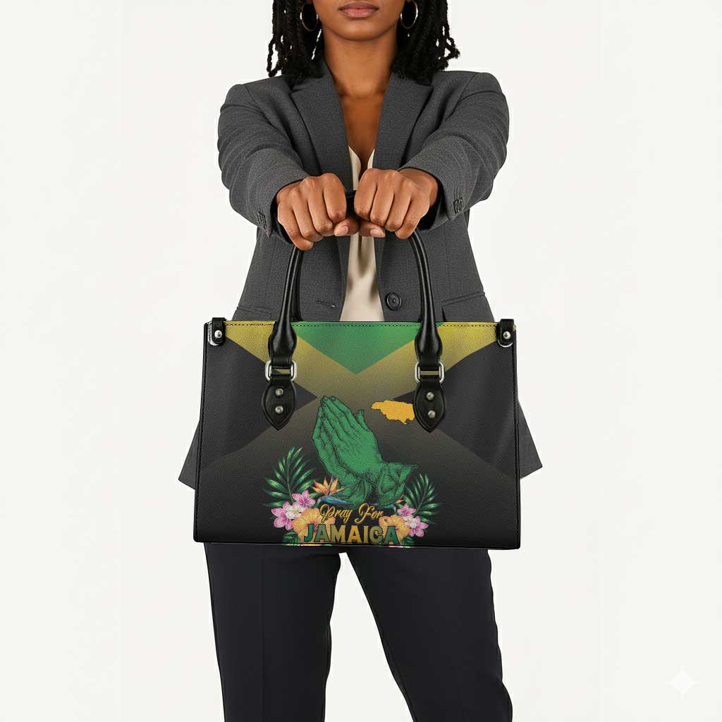 Pray For Jamaica Leather Bag Jamaica Strong