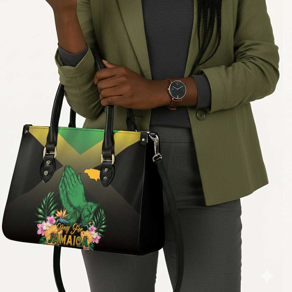 Pray For Jamaica Leather Bag Jamaica Strong
