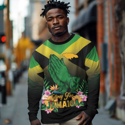 Personalized Jamaica Long Sleeve Shirt Stay Strong - Stay Safe - African Pride