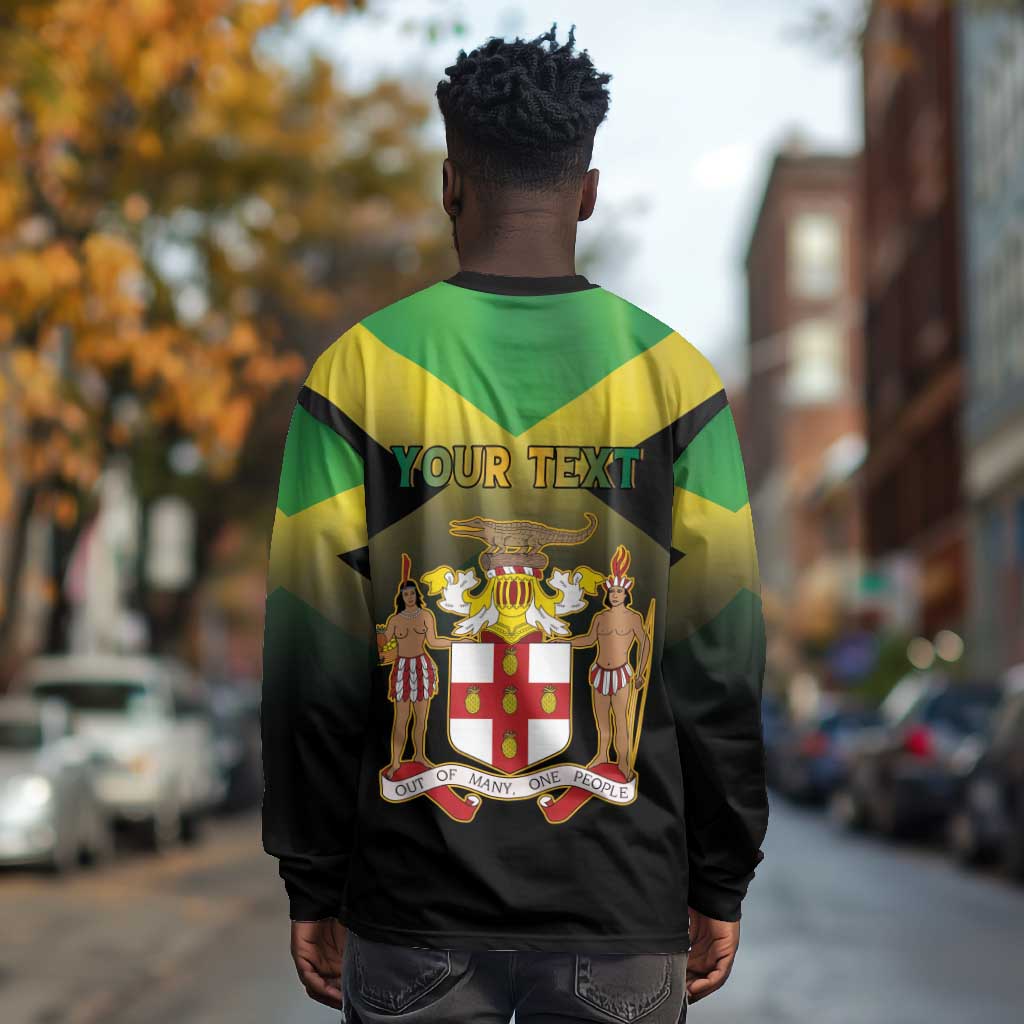 Personalized Jamaica Long Sleeve Shirt Stay Strong - Stay Safe - African Pride