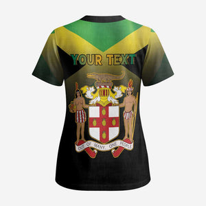 Personalized Jamaica Scrub Top Stay Strong - Stay Safe - African Pride