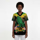 Personalized Jamaica Scrub Top Stay Strong - Stay Safe - African Pride