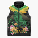 Personalized Pray For Jamaica Sleeveless Puffer Jacket Jamaica Strong