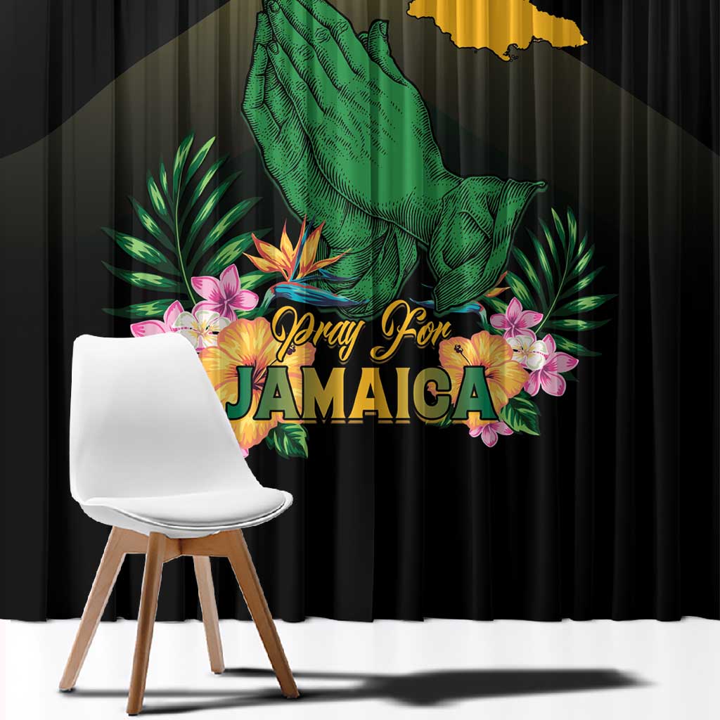 Jamaica Window Curtain Stay Strong - Stay Safe - African Pride