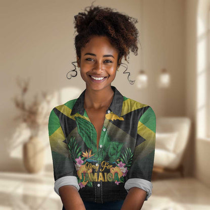 Personalized Jamaica Women Casual Shirt Stay Strong - Stay Safe - African Pride