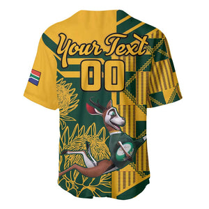 Custom South Africa Rugby Baseball Jersey Springboks With Protea Cynaroides