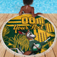Custom South Africa Rugby Beach Blanket Springboks With Protea Cynaroides