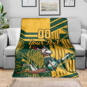 Custom South Africa Rugby Blanket Springboks With Protea Cynaroides