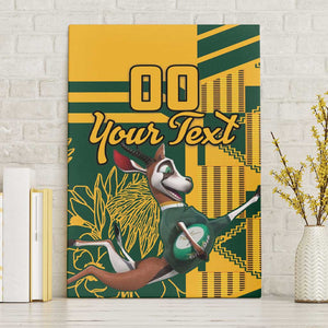 Custom South Africa Rugby Canvas Wall Art Springboks With Protea Cynaroides