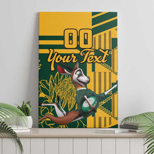 Custom South Africa Rugby Canvas Wall Art Springboks With Protea Cynaroides