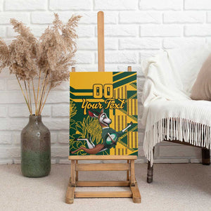 Custom South Africa Rugby Canvas Wall Art Springboks With Protea Cynaroides