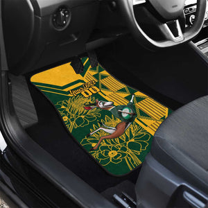 Custom South Africa Rugby Car Mats Springboks With Protea Cynaroides