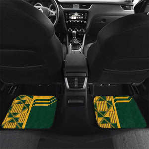 Custom South Africa Rugby Car Mats Springboks With Protea Cynaroides