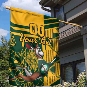 Custom South Africa Rugby Garden Flag Springboks With Protea Cynaroides