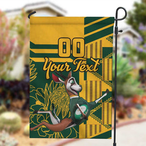 Custom South Africa Rugby Garden Flag Springboks With Protea Cynaroides