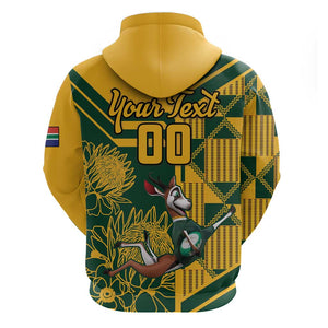 Custom South Africa Rugby Hoodie Springboks With Protea Cynaroides