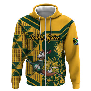 Custom South Africa Rugby Hoodie Springboks With Protea Cynaroides