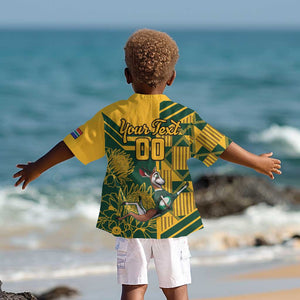 Custom South Africa Rugby Kid Hawaiian Shirt Springboks With Protea Cynaroides