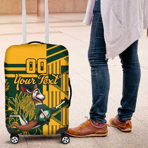 Custom South Africa Rugby Luggage Cover Springboks With Protea Cynaroides