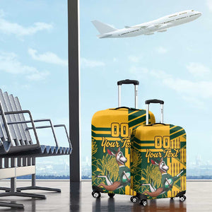 Custom South Africa Rugby Luggage Cover Springboks With Protea Cynaroides