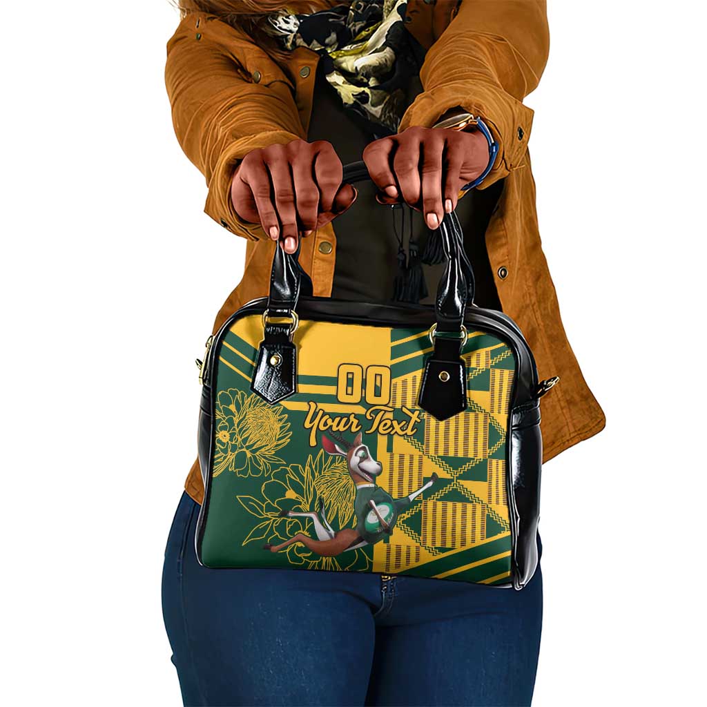 Custom South Africa Rugby Shoulder Handbag Springboks With Protea Cynaroides