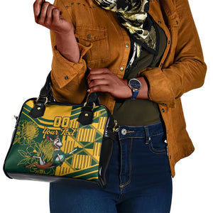 Custom South Africa Rugby Shoulder Handbag Springboks With Protea Cynaroides