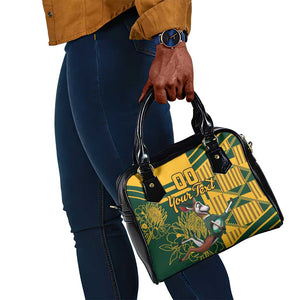 Custom South Africa Rugby Shoulder Handbag Springboks With Protea Cynaroides