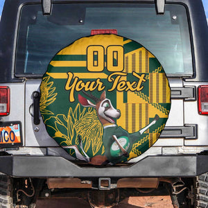 Custom South Africa Rugby Spare Tire Cover Springboks With Protea Cynaroides