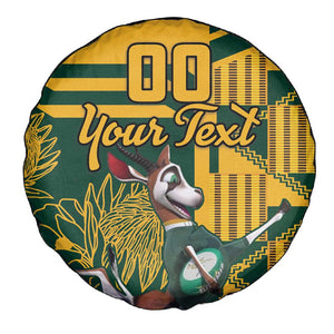 Custom South Africa Rugby Spare Tire Cover Springboks With Protea Cynaroides