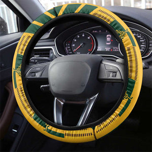 South Africa Rugby Steering Wheel Cover Springboks With Protea Cynaroides