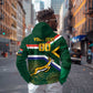 Custom South Africa Rugby Hoodie Springboks Mascot African Pattern