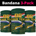 Custom South Africa Rugby Neck Gaiter Springboks Mascot African Pattern LT18