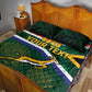 Custom South Africa Rugby Quilt Bed Set Springboks Mascot African Pattern