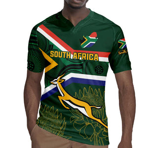 Custom South Africa Rugby Rugby Jersey Springboks Mascot African Pattern