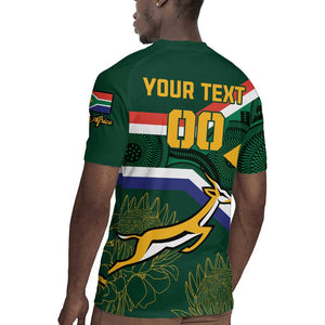 Custom South Africa Rugby Rugby Jersey Springboks Mascot African Pattern