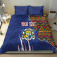 Personalized Central African Republic Coat Of Arms Bedding Set Kente Pattern
