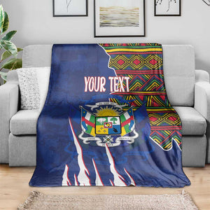 Personalized Central African Republic Coat Of Arms Blanket Kente Pattern