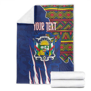 Personalized Central African Republic Coat Of Arms Blanket Kente Pattern