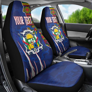 Personalized Central African Republic Coat Of Arms Car Seat Cover Kente Pattern