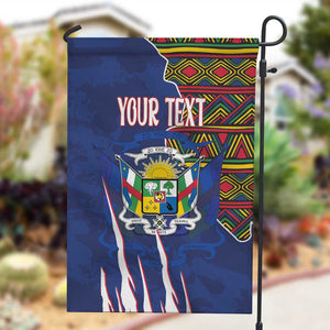 Personalized Central African Republic Coat Of Arms Garden Flag Kente Pattern