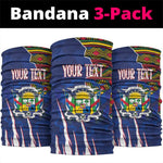 Personalized Central African Republic Coat Of Arms Neck Gaiter Kente Pattern LT18